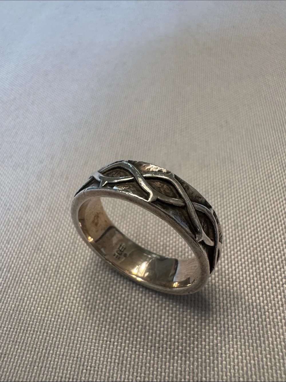 James Avery Retired  Sterling Silver Band Ring Crown Of Thorns